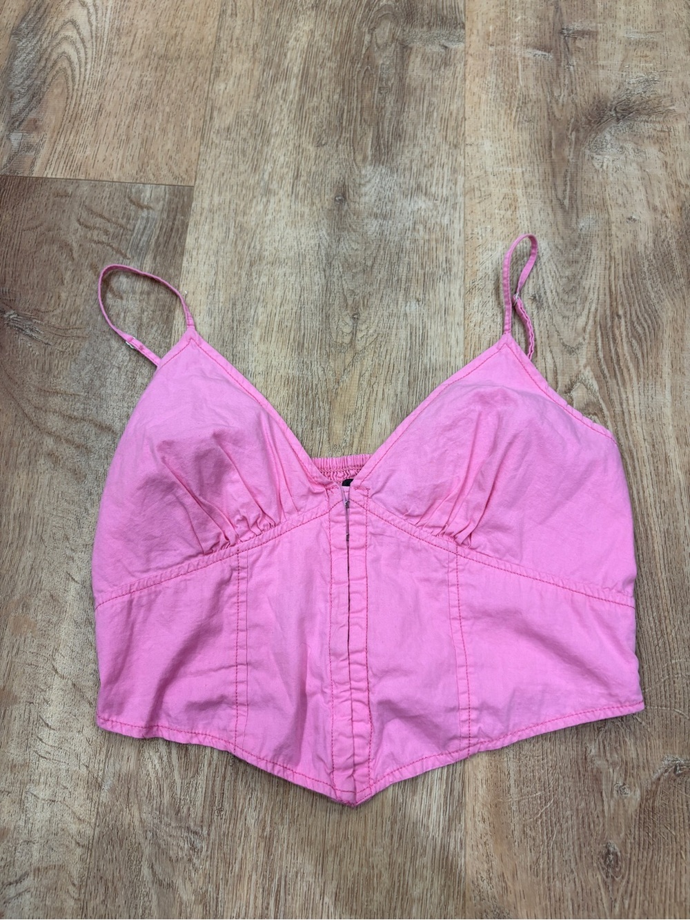 Urban Outfitters Pink Cropped Tank Top